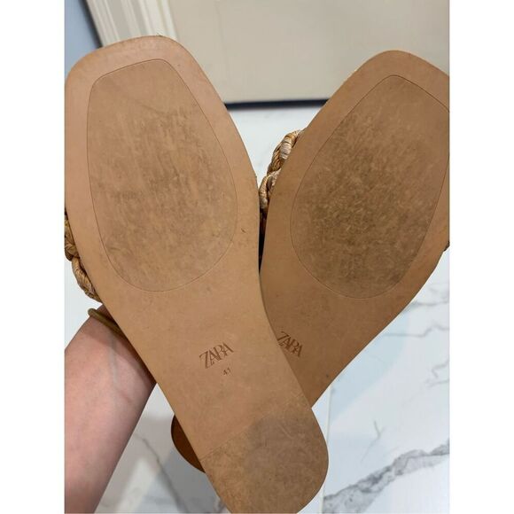 Zara raffia woven flats - Picture 4 of 5